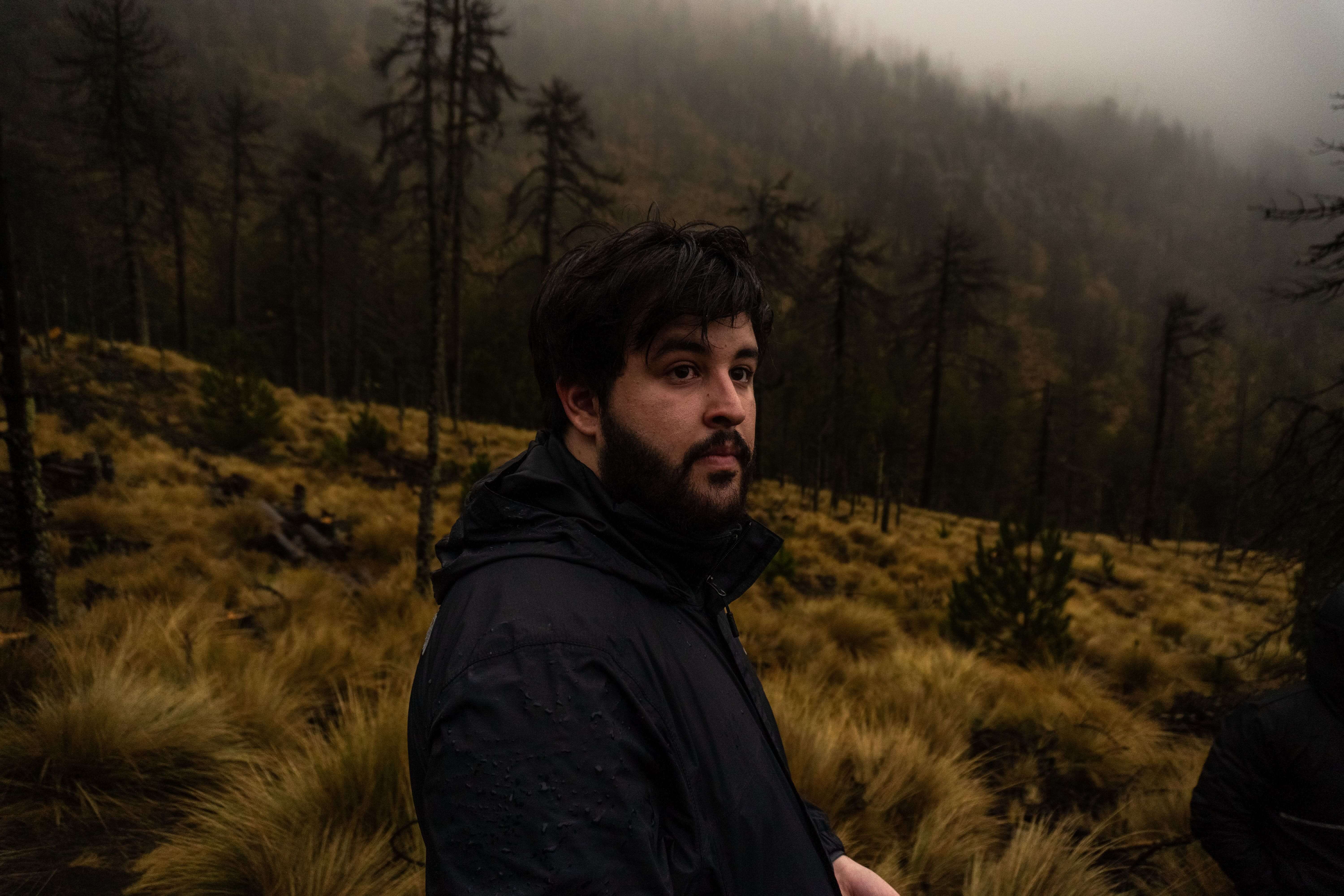 Luis Cobian on Nevado de Colima, Mexico — first high mountain hike