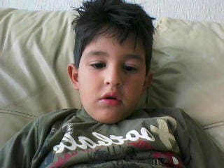 Luis Cobian at age 7, photo taken on a first computer